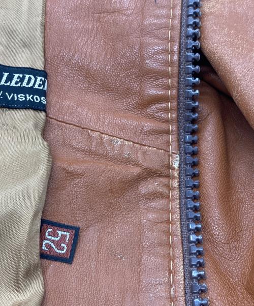 echtes leder（エヒテス レーダァ）ECHTES LEDER (エヒテス レーダァ) レザージャケット ブラウン サイズ:52の古着・服飾アイテム