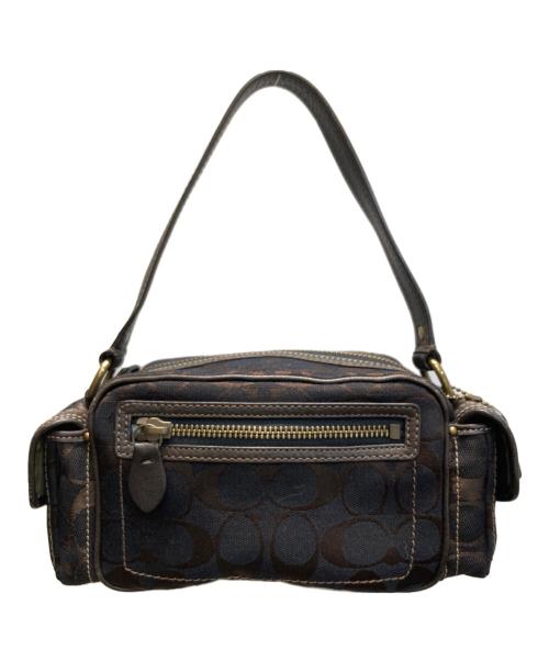COACH（コーチ）COACH (コーチ) シグネチャー ミニ ハンドバッグ ブラウンの古着・服飾アイテム