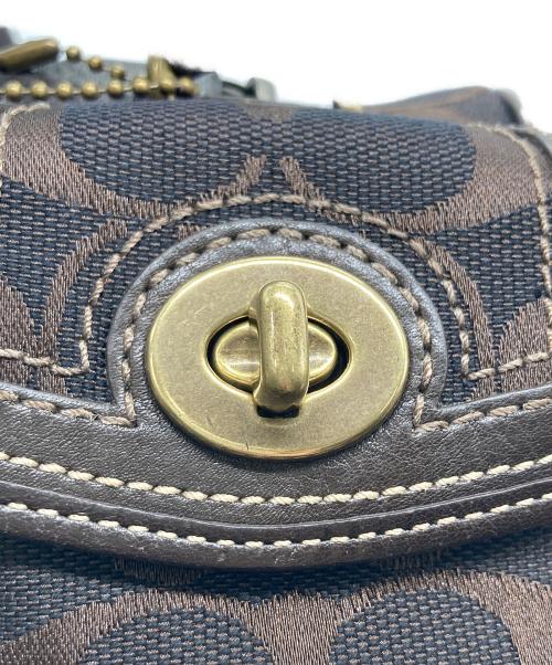 COACH（コーチ）COACH (コーチ) シグネチャー ミニ ハンドバッグ ブラウンの古着・服飾アイテム