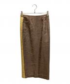 Needlesニードルズ）の古着「S.L. Pencil Skirt - Paisley Jq.」｜ブラウン