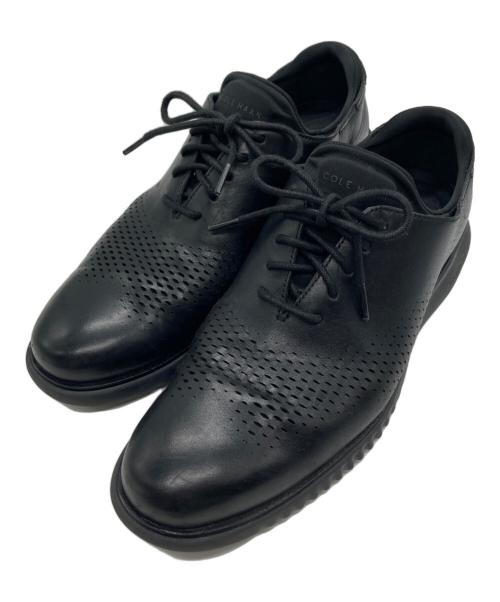 COLE HAAN（コールハーン）COLE HAAN (コールハーン) ゼログランド レーザー ウィング オックスフォード ラインド レースアップシューズ ブラック サイズ:SIZE 9Mの古着・服飾アイテム