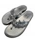 ISLAND SLIPPER（アイランドスリッパ）の古着「メタリックトングサンダル」｜シルバー
