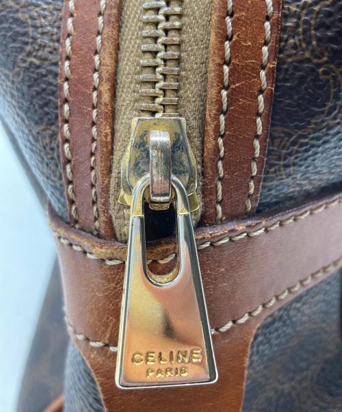 CELINE（セリーヌ）CELINE (セリーヌ) マカダム柄 ハーフムーン ハンドバッグ ブラウンの古着・服飾アイテム