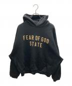 FOG ESSENTIALSフィアオブゴッド エッセンシャル）の古着「ロゴプリントパーカー」｜ブラック