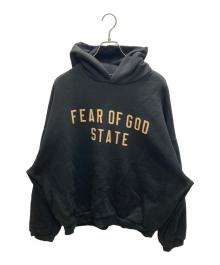FOG ESSENTIALS（フィアオブゴッド エッセンシャル）の古着「ロゴプリントパーカー」｜ブラック