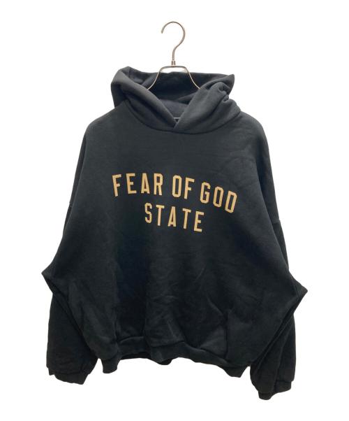 FOG ESSENTIALS（フィアオブゴッド エッセンシャル）FOG ESSENTIALS (フィアオブゴッド エッセンシャル) ロゴプリントパーカー ブラック サイズ:SIZE Lの古着・服飾アイテム