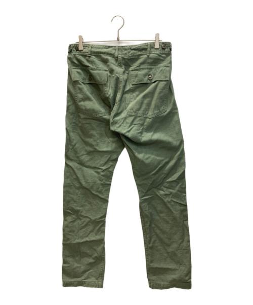 orSlow（オアスロウ）orSlow (オアスロウ) コットンサテンベイカーパンツ オリーブ サイズ:Lの古着・服飾アイテム