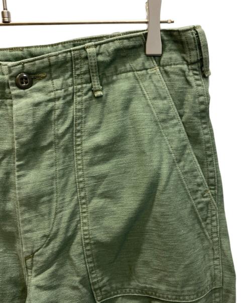 orSlow（オアスロウ）orSlow (オアスロウ) コットンサテンベイカーパンツ オリーブ サイズ:Lの古着・服飾アイテム