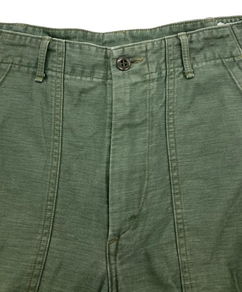 orSlow（オアスロウ）orSlow (オアスロウ) コットンサテンベイカーパンツ オリーブ サイズ:Lの古着・服飾アイテム