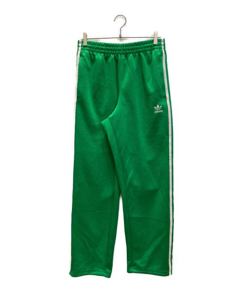 adidas（アディダス）adidas (アディダス) クラシックス+ ワイドレッグトラックパンツ グリーン サイズ:Lの古着・服飾アイテム