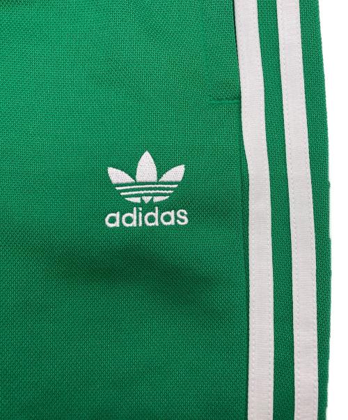 adidas（アディダス）adidas (アディダス) クラシックス+ ワイドレッグトラックパンツ グリーン サイズ:Lの古着・服飾アイテム