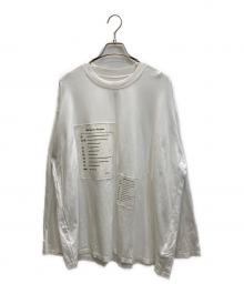 MM6 Maison Margiela（エムエムシックスメゾンマルジェラ）の古着「ロゴパッチカットソー」｜ホワイト