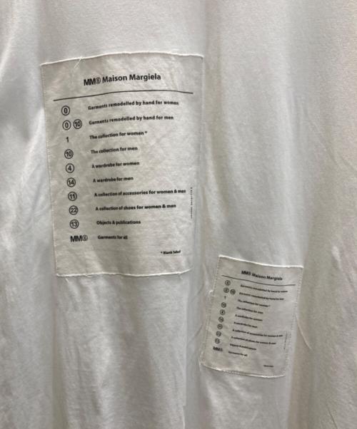 MM6 Maison Margiela（エムエムシックスメゾンマルジェラ）MM6 Maison Margiela (エムエムシックスメゾンマルジェラ) ロゴパッチカットソー ホワイト サイズ:SIZE Lの古着・服飾アイテム