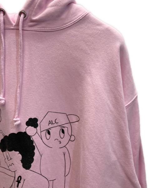 Erykah Badu（エリカ バドゥ）Erykah Badu (エリカ バドゥ) プリントパーカー ピンク サイズ:SIZE 2XLの古着・服飾アイテム