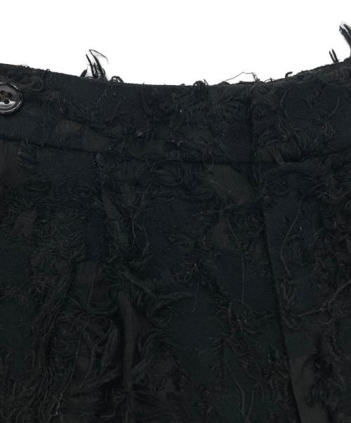 MAISON SPECIAL（メゾンスペシャル）MAISON SPECIAL (メゾンスペシャル) Cut Fringe Jacquard Pants ブラック サイズ:36の古着・服飾アイテム