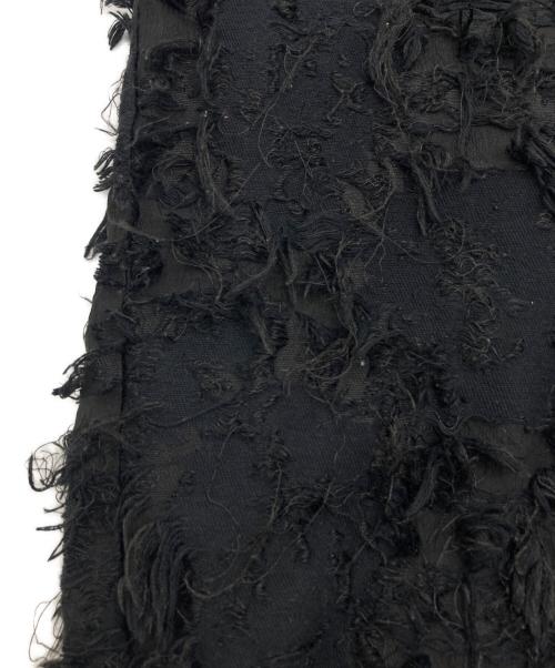 MAISON SPECIAL（メゾンスペシャル）MAISON SPECIAL (メゾンスペシャル) Cut Fringe Jacquard Pants ブラック サイズ:36の古着・服飾アイテム