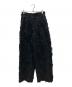 MAISON SPECIAL（メゾンスペシャル）の古着「Cut Fringe Jacquard Pants」｜ブラック
