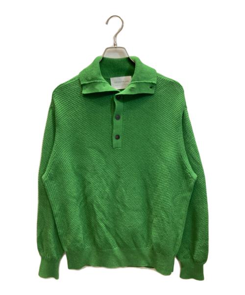 TOMORROW LAND tricot（トゥモローランド トリコ）TOMORROW LAND tricot (トゥモローランド トリコ) ギマコットンニット スタンドカラープルオーバー グリーン サイズ:SIZE Mの古着・服飾アイテム