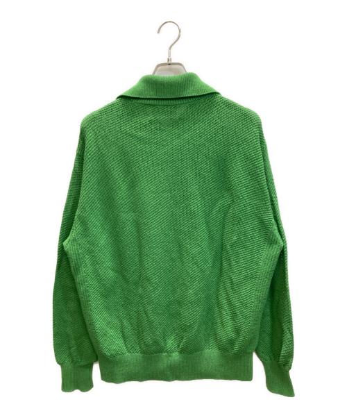 TOMORROW LAND tricot（トゥモローランド トリコ）TOMORROW LAND tricot (トゥモローランド トリコ) ギマコットンニット スタンドカラープルオーバー グリーン サイズ:SIZE Mの古着・服飾アイテム