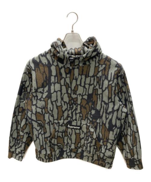SUPREME（シュプリーム）Supreme (シュプリーム) Polartec Hooded Sweatshirt カーキ×ブラウン サイズ:SIZE Sの古着・服飾アイテム