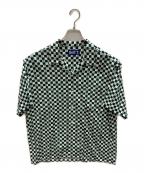 BoTTボット）の古着「Checkerboard S/SL Shirt」｜グリーン×ホワイト