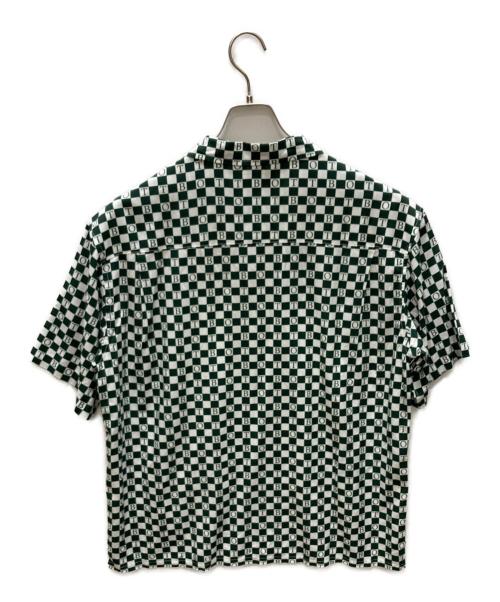 BoTT（ボット）BoTT (ボット) Checkerboard S/SL Shirt グリーン×ホワイト サイズ:Ｌの古着・服飾アイテム