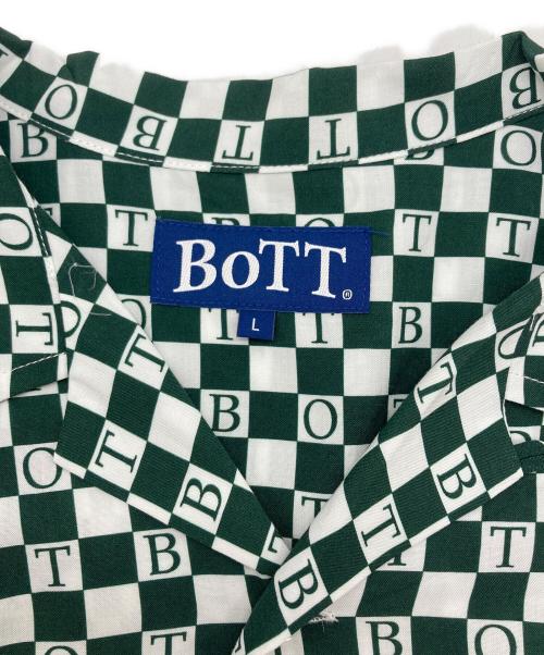 BoTT（ボット）BoTT (ボット) Checkerboard S/SL Shirt グリーン×ホワイト サイズ:Ｌの古着・服飾アイテム