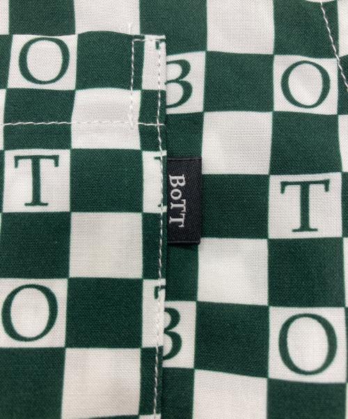 BoTT（ボット）BoTT (ボット) Checkerboard S/SL Shirt グリーン×ホワイト サイズ:Ｌの古着・服飾アイテム