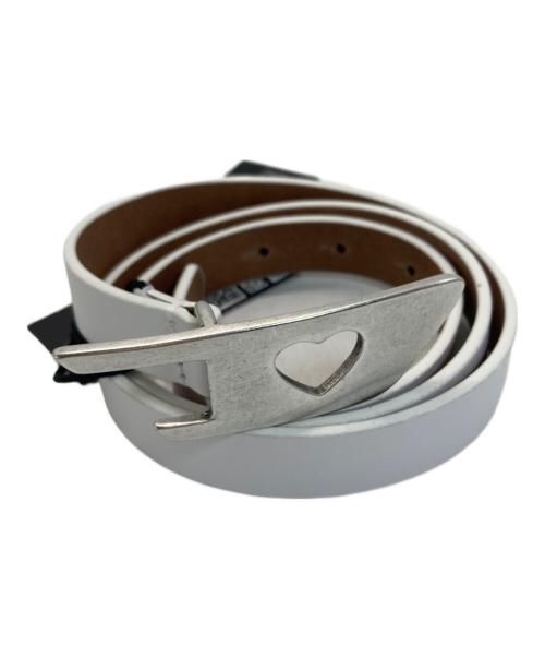 DIESEL（ディーゼル）DIESEL (ディーゼル) BELT-D HEART BUCKL ホワイト 未使用品の古着・服飾アイテム