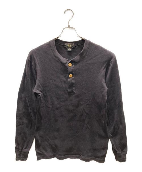 RRL（ダブルアールエル）RRL (ダブルアールエル) ヘンリーネックカットソー ブラック サイズ:SIZE Lの古着・服飾アイテム