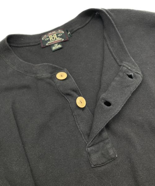 RRL（ダブルアールエル）RRL (ダブルアールエル) ヘンリーネックカットソー ブラック サイズ:SIZE Lの古着・服飾アイテム