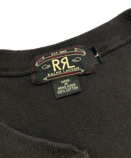 RRL（ダブルアールエル）RRL (ダブルアールエル) ヘンリーネックカットソー ブラック サイズ:SIZE Lの古着・服飾アイテム