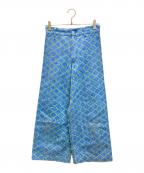 SZ Blockprintsエスゼットブロックプリント）の古着「DISCO PANT GEO」｜ブルー×グリーン
