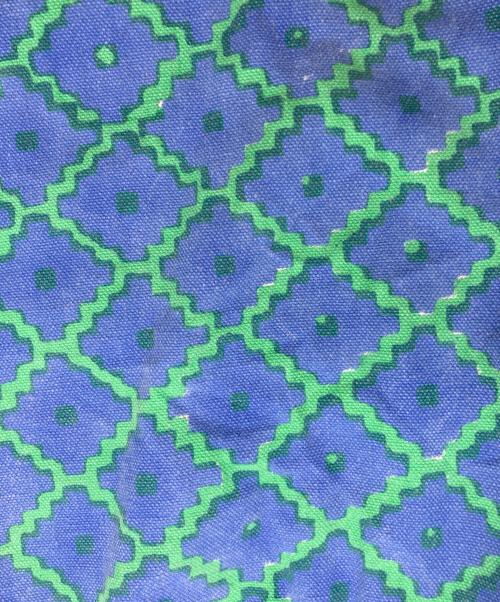 SZ Blockprints（エスゼットブロックプリント）SZ Blockprints (エスゼットブロックプリント) DISCO PANT GEO ブルー×グリーン サイズ:SIZE Sの古着・服飾アイテム