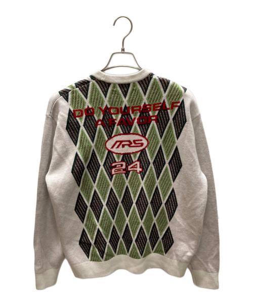 SUPREME（シュプリーム）SUPREME (シュプリーム) MARTINE ROSE (マーティン・ローズ) Sweater Natural ニット ベージュ×グリーン サイズ:Sの古着・服飾アイテム
