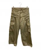 TOM WORKSトムワークス）の古着「GREEN DENIM WORK PANTS」｜オリーブ