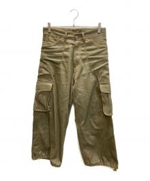 TOM WORKS（トムワークス）の古着「GREEN DENIM WORK PANTS」｜オリーブ