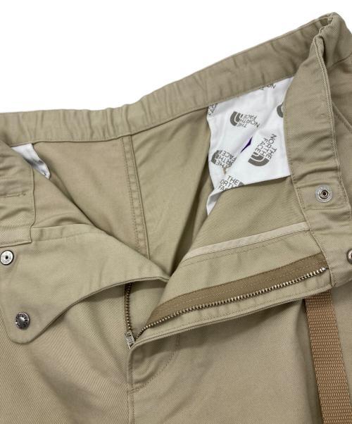 THE NORTHFACE PURPLELABEL（ザ・ノースフェイス パープルレーベル）THE NORTHFACE PURPLELABEL (ザ・ノースフェイス パープルレーベル) Stretch Twill Wide Tapered Pants ストレッチツイルワイドテーパードパンツ ベージュ サイズ:SIZE　34の古着・服飾アイテム