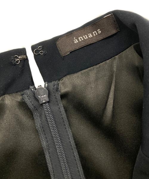 anuans（アニュアンス）anuans (アニュアンス) ダブルサテンテーラードフレアワンピース ネイビー サイズ:SIZE Sの古着・服飾アイテム