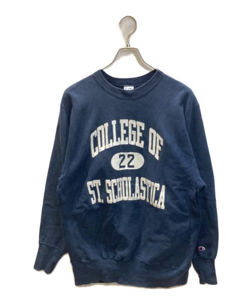 Champion（チャンピオン）Champion (チャンピオン) プリントスウェット ネイビー サイズ:SIZE XLの古着・服飾アイテム
