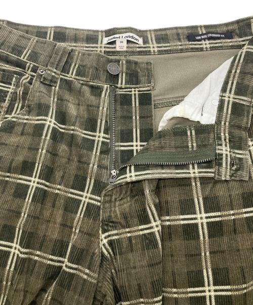 Jaded London（ジェイデッドロンドン）Jaded London (ジェイデッドロンドン) コーデュロイチェックパンツ オリーブ サイズ:記載無しの古着・服飾アイテム