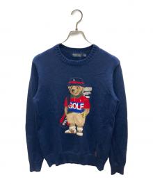 POLO GOLF（ポロ ゴルフ）の古着「ポロベアニット」｜ネイビー
