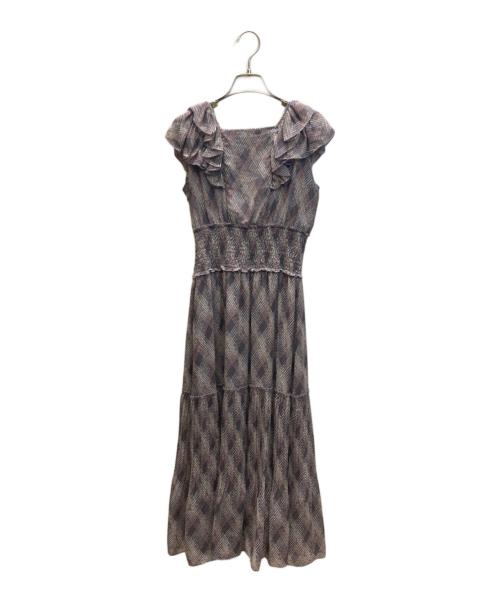 Snidel（スナイデル）Snidel (スナイデル) Sustainaプリントプリーツワンピ パープル サイズ:SIZE 0の古着・服飾アイテム