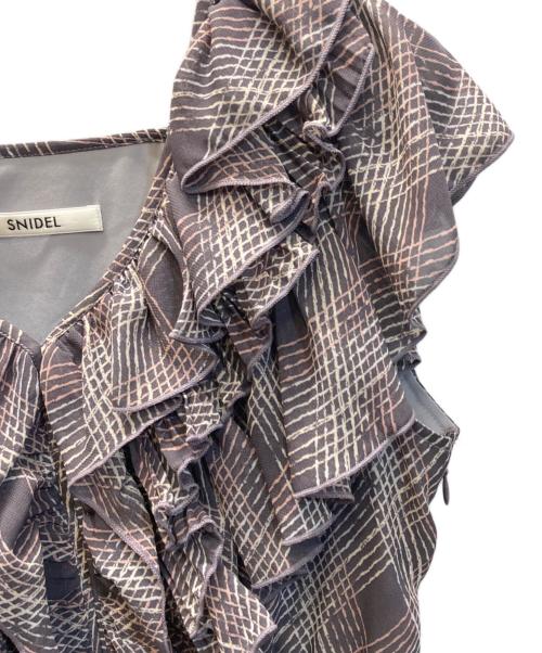 Snidel（スナイデル）Snidel (スナイデル) Sustainaプリントプリーツワンピ パープル サイズ:SIZE 0の古着・服飾アイテム