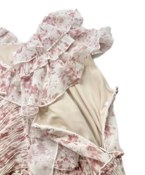 Snidel（スナイデル）Snidel (スナイデル) sustainable プリーツフリルワンピース レッドの古着・服飾アイテム