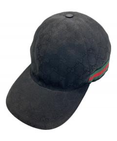 中古・古着通販】GUCCI (グッチ) キャップ ブラック｜ブランド・古着