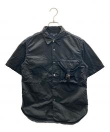 COMME des GARCONS HOMME（コムデギャルソン オム）の古着「半袖フラップポケットシャツ」｜ブラック