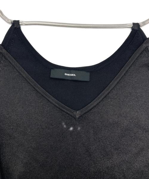 DIESEL（ディーゼル）DIESEL (ディーゼル) キャミソールワンピース ブラック サイズ:記載無しの古着・服飾アイテム