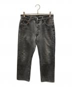 LEVI'Sリーバイス）の古着「501 後染めブラック ボタンフライ デニムパンツ」｜ブラック