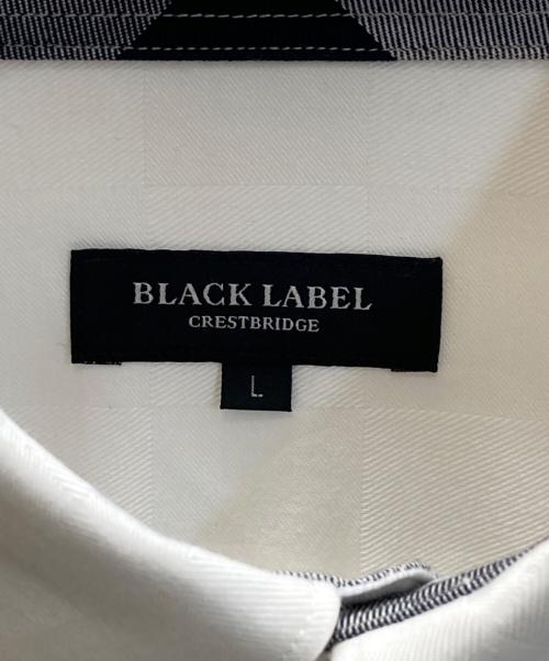 BLACK LABEL CRESTBRIDGE（ブラックレーベル クレストブリッジ）BLACK LABEL CRESTBRIDGE (ブラックレーベル クレストブリッジ) ハーフスケールシャドークレストブリッジチェックボタンダウンシャツ ホワイト サイズ:SIZE L 未使用品の古着・服飾アイテム
